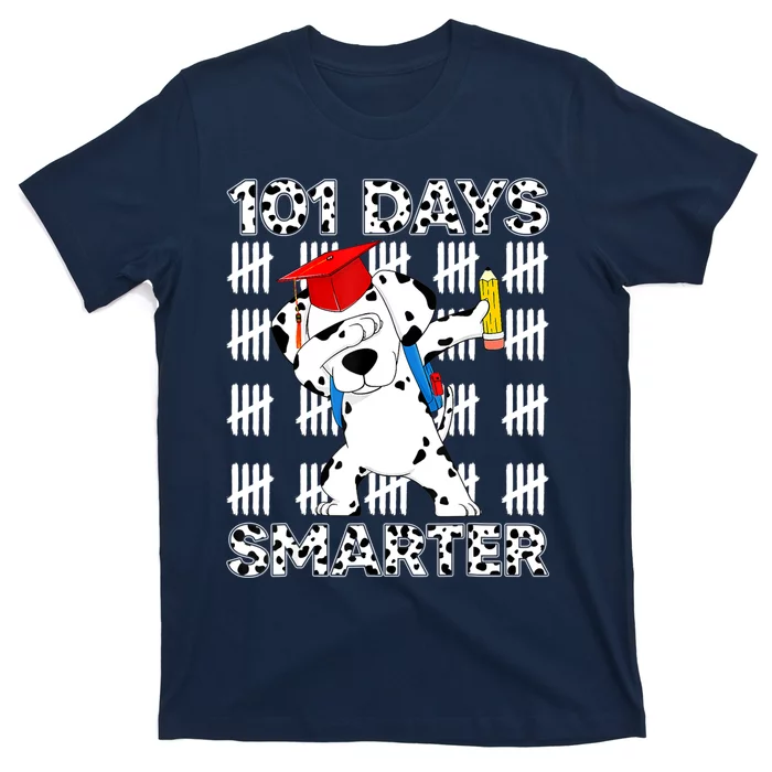 101 Days Of School Dalmatian Dog 100 Days Smarter Teacher T-Shirt