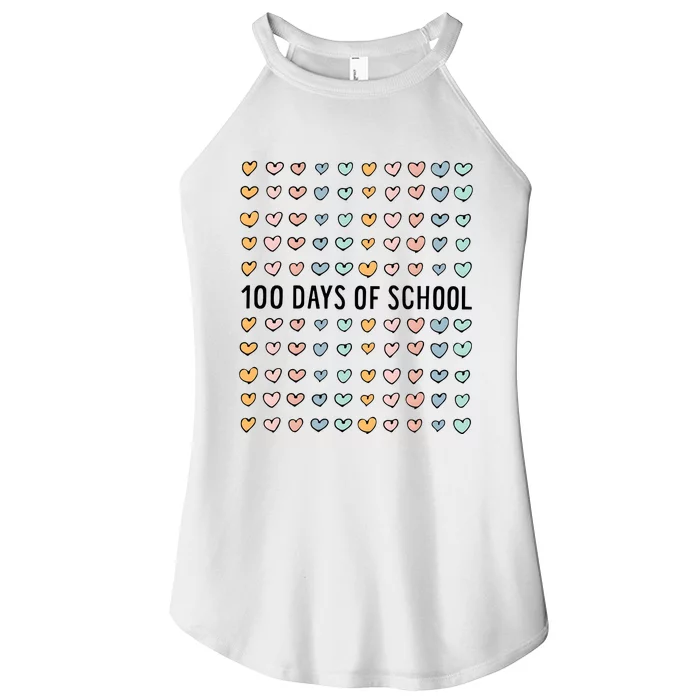 100 Days Of Hearts Celebrate 100th Day Of School Women’s Perfect Tri Rocker Tank