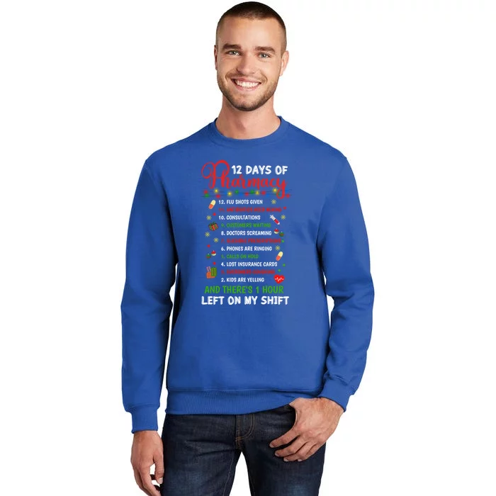 12 Days Of Pharmacy Funny Christmas Pharmacist Tech Xmas Gift Sweatshirt