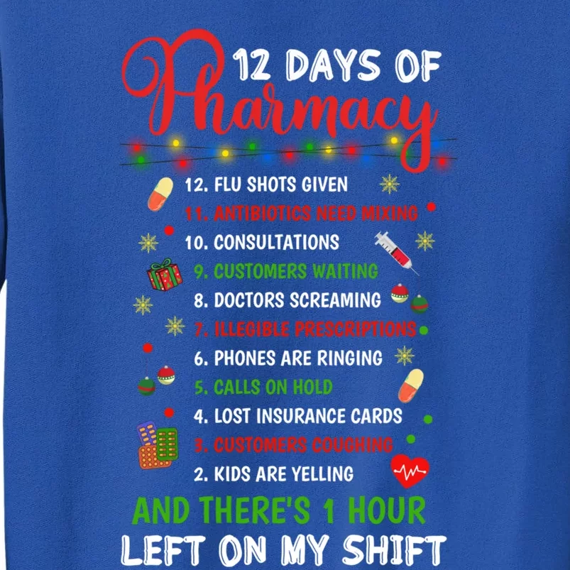 12 Days Of Pharmacy Funny Christmas Pharmacist Tech Xmas Gift Sweatshirt