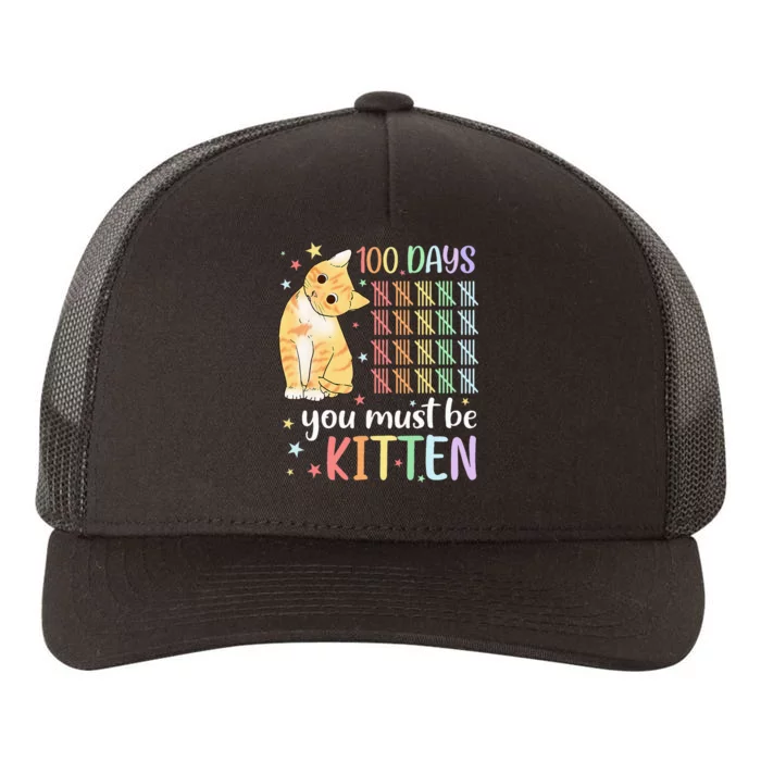 100th Day Of School Cat You Must Be Kitten Yupoong Adult 5-Panel Trucker Hat