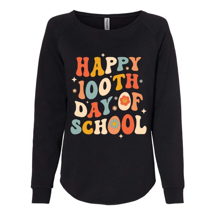 100th Day Of School Teachers Happy 100 Days Gift Womens California Wash Sweatshirt