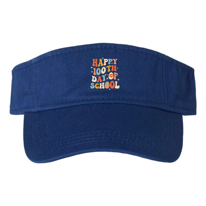 100th Day Of School Teachers Happy 100 Days Gift Valucap Bio-Washed Visor