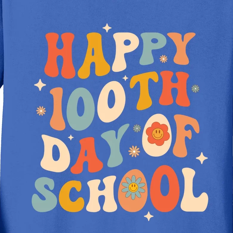 100th Day Of School Teachers Happy 100 Days Gift Kids Long Sleeve Shirt