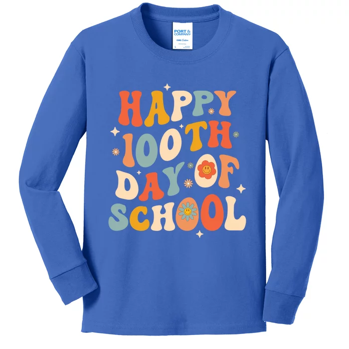 100th Day Of School Teachers Happy 100 Days Gift Kids Long Sleeve Shirt