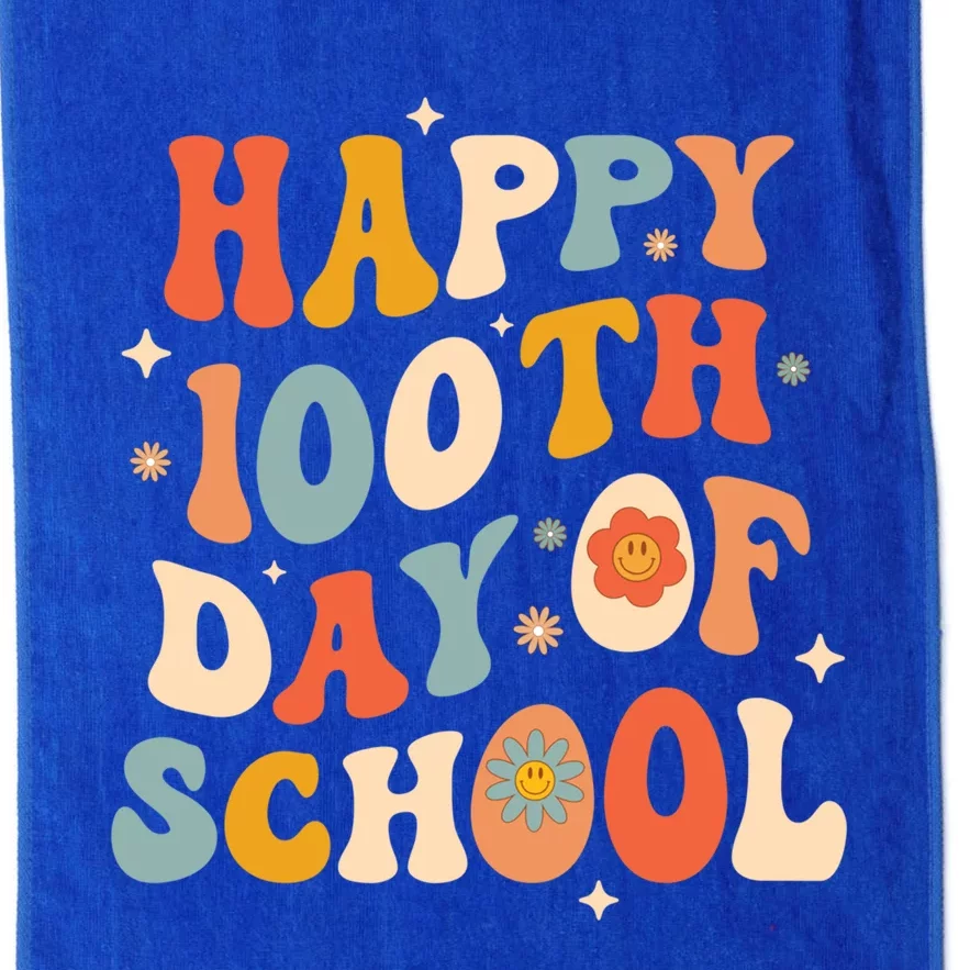 100th Day Of School Teachers Happy 100 Days Gift Platinum Collection Golf Towel