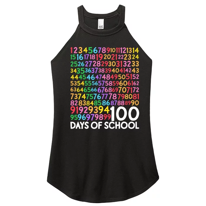 100th Day Of School Teacher 100 Days Math Numbers Women’s Perfect Tri Rocker Tank