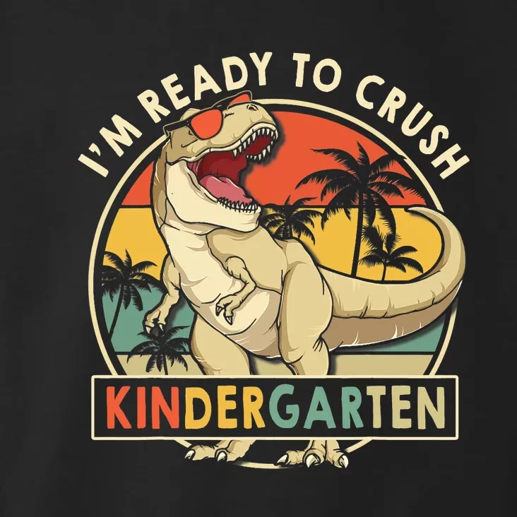 1st Day Of Kindergarten Im Ready To Crush Dinosaur Boy Kids Toddler Hoodie