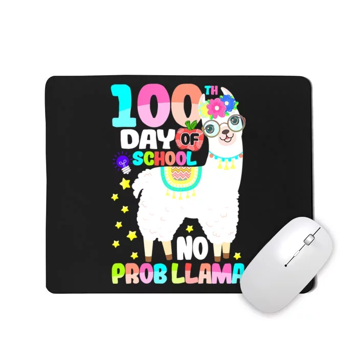 100th Day of School No Probllama Llama 100 Days Smarter Mousepad