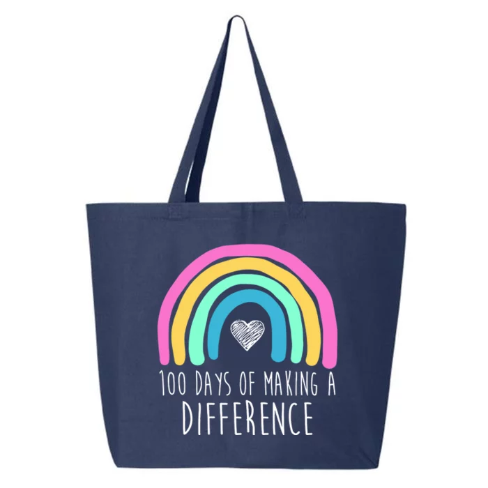 100 Days Of Making A Difference 100th Day Of School 25L Jumbo Tote