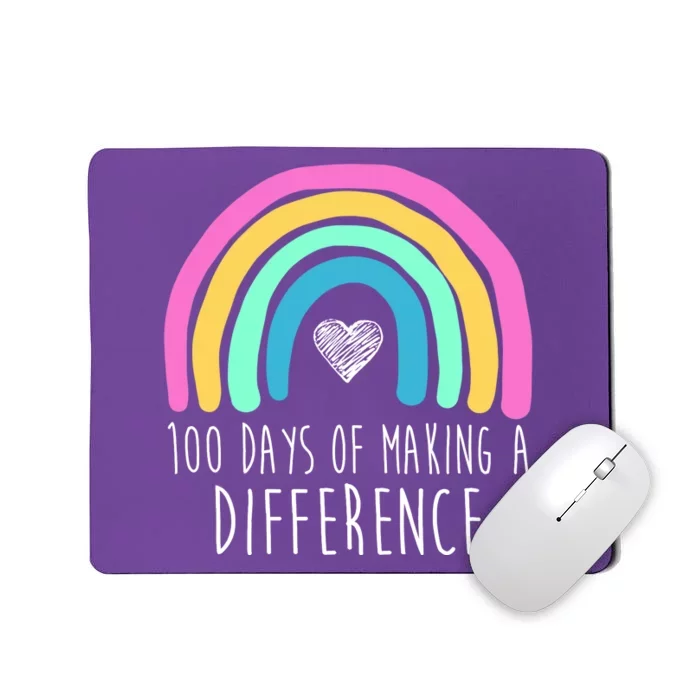 100 Days Of Making A Difference 100th Day Of School Mousepad