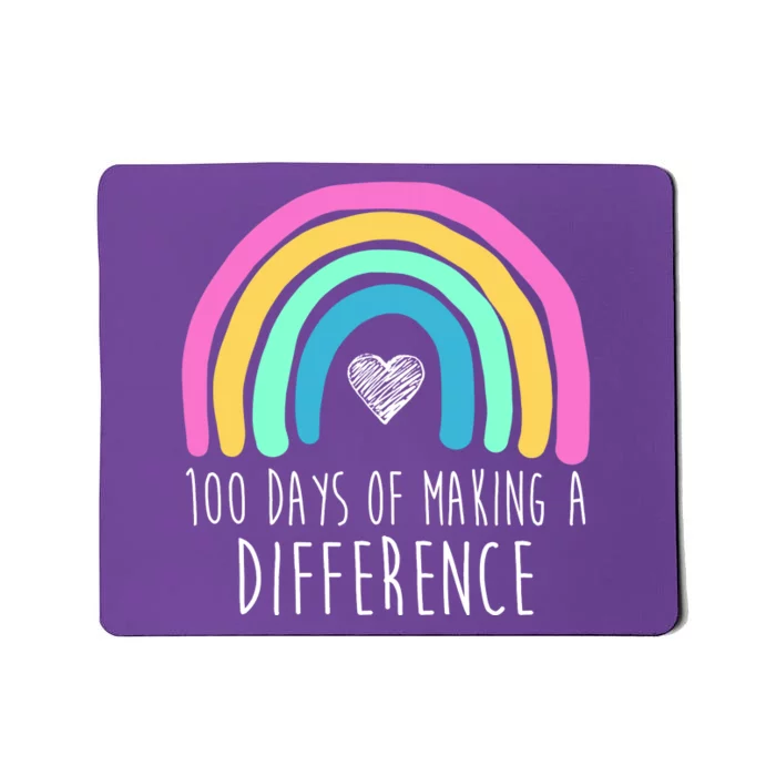 100 Days Of Making A Difference 100th Day Of School Mousepad