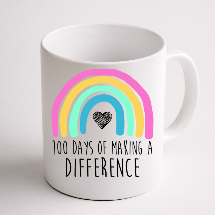 100 Days Of Making A Difference 100th Day Of School Front & Back Coffee Mug