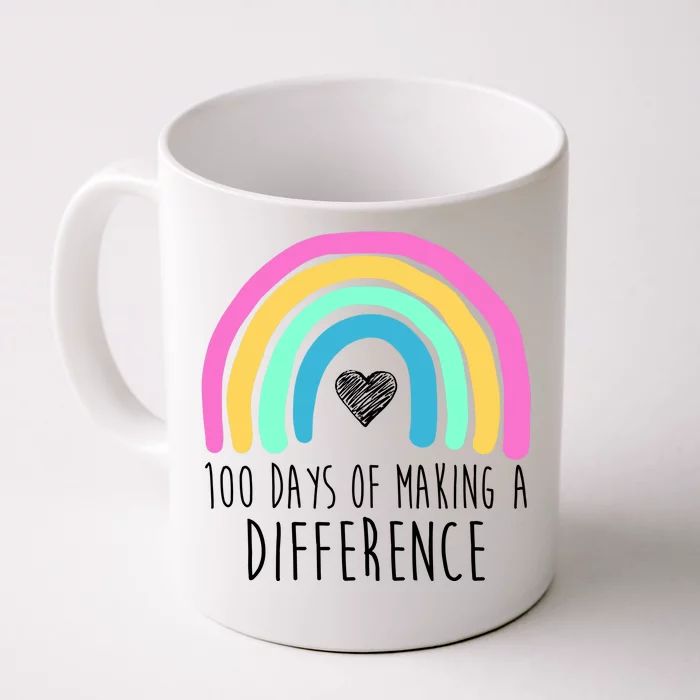 100 Days Of Making A Difference 100th Day Of School Front & Back Coffee Mug