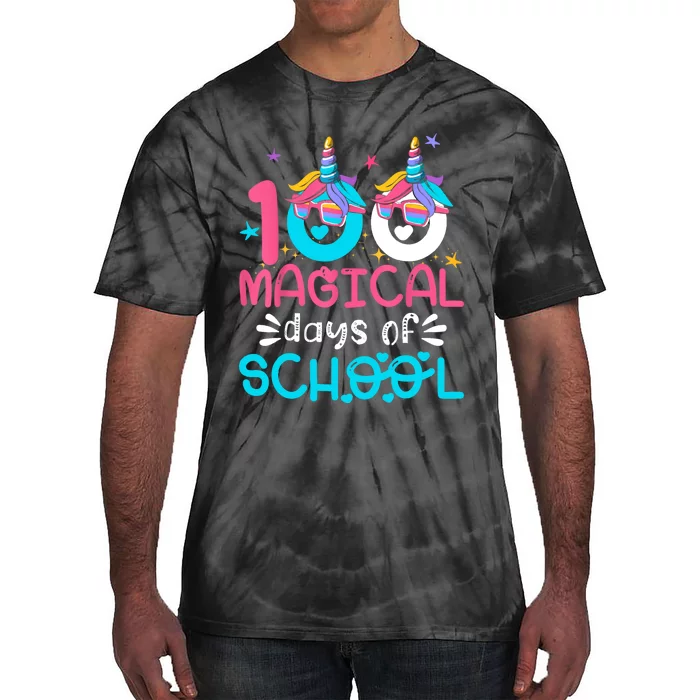 100th Day Of Kindergarten For 100 Magical Days Tie-Dye T-Shirt