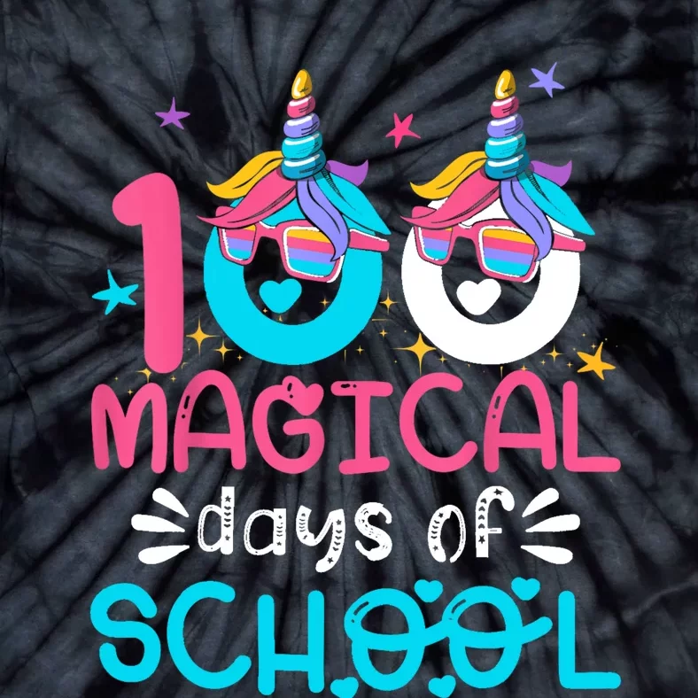 100th Day Of Kindergarten For 100 Magical Days Tie-Dye T-Shirt