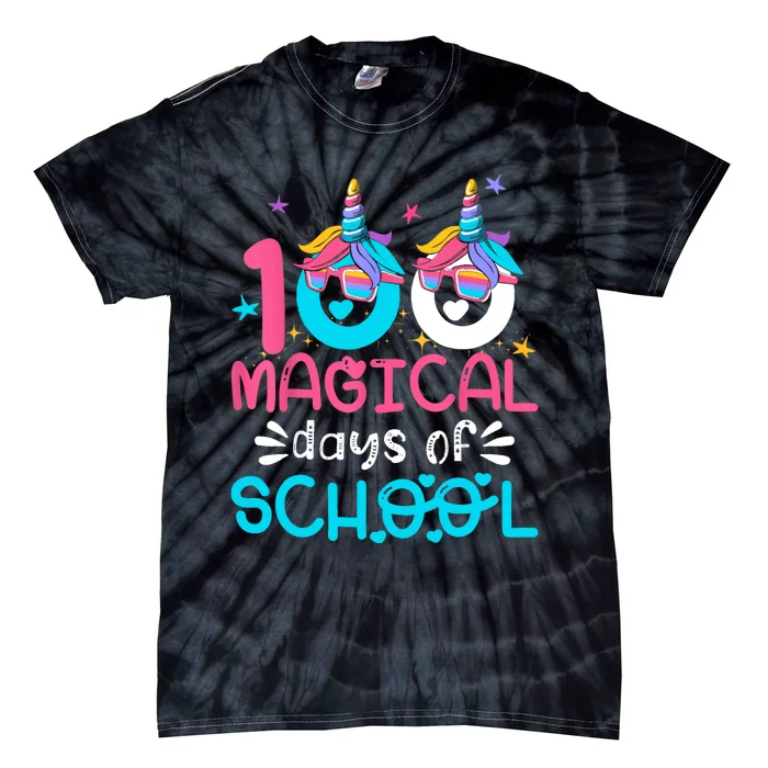 100th Day Of Kindergarten For 100 Magical Days Tie-Dye T-Shirt