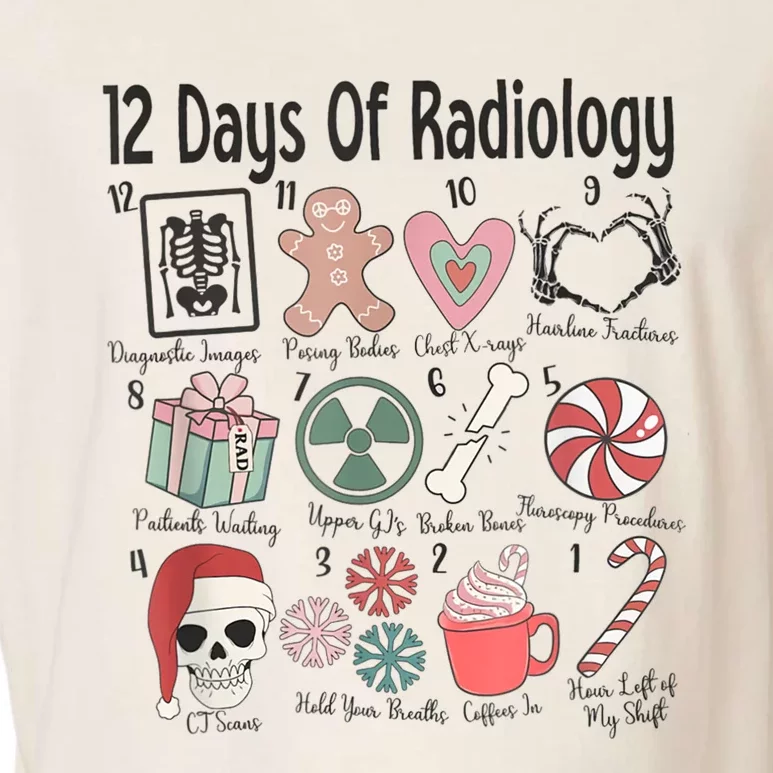 12 Days Of Radiology Christmas Xray Tech Ct Mri Radiology Garment-Dyed Women's Muscle Tee