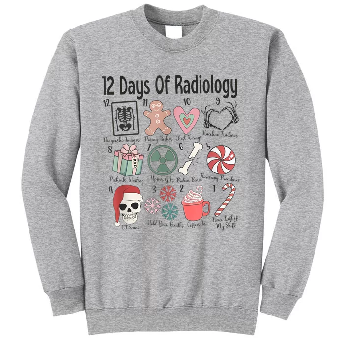 12 Days Of Radiology Christmas Xray Tech Ct Mri Radiology Sweatshirt