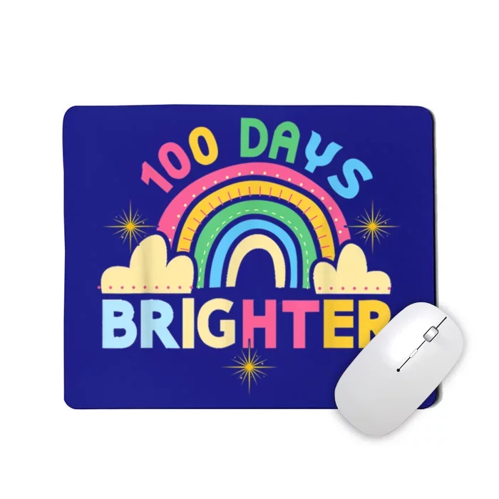 100th Days Of School 100th Day Brighter Happy 100 Days Gift Mousepad