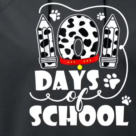 101 Days Of School Dalmatian Logo Performance Fleece Hoodie