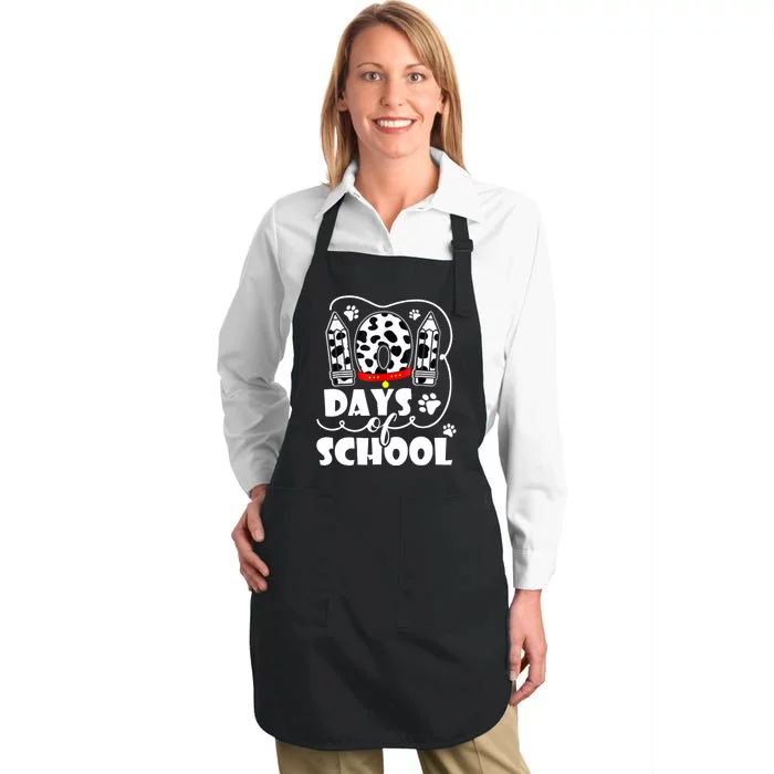 101 Days Of School Dalmatian Logo Full-Length Apron With Pocket