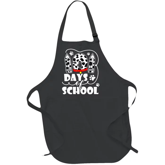 101 Days Of School Dalmatian Logo Full-Length Apron With Pocket