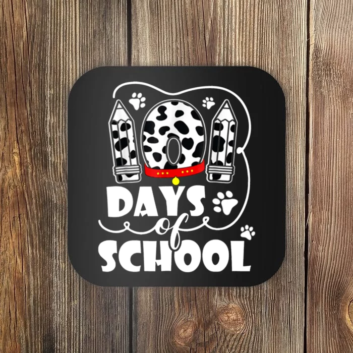 101 Days Of School Dalmatian Logo Coaster