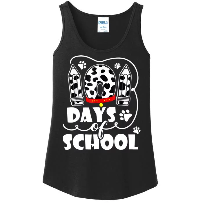 101 Days Of School Dalmatian Logo Ladies Essential Tank