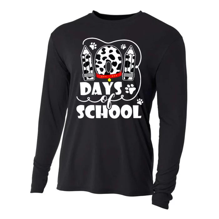 101 Days Of School Dalmatian Logo Cooling Performance Long Sleeve Crew