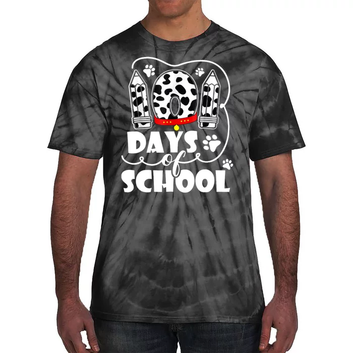 101 Days Of School Dalmatian Logo Tie-Dye T-Shirt