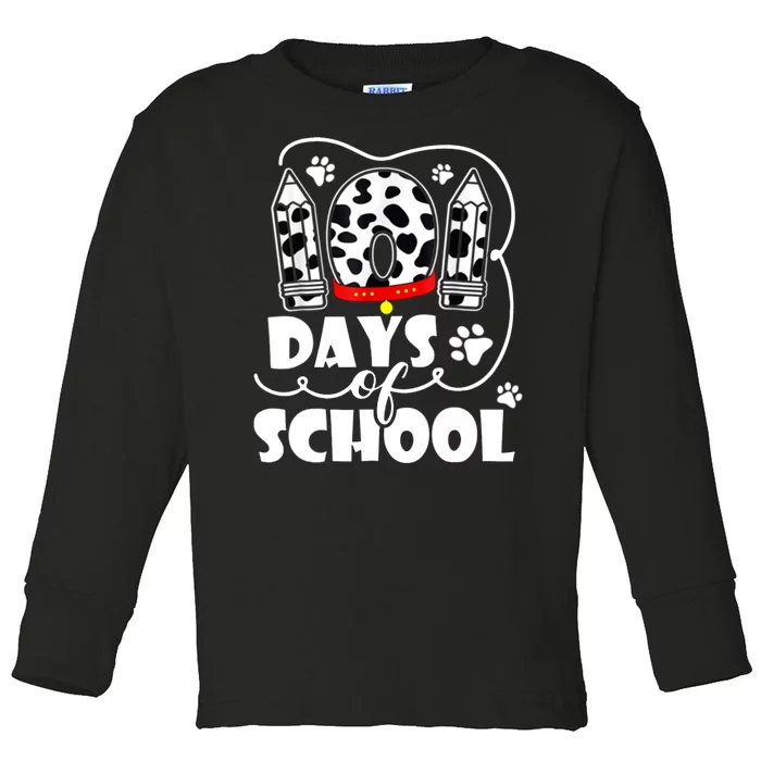 101 Days Of School Dalmatian Logo Toddler Long Sleeve Shirt