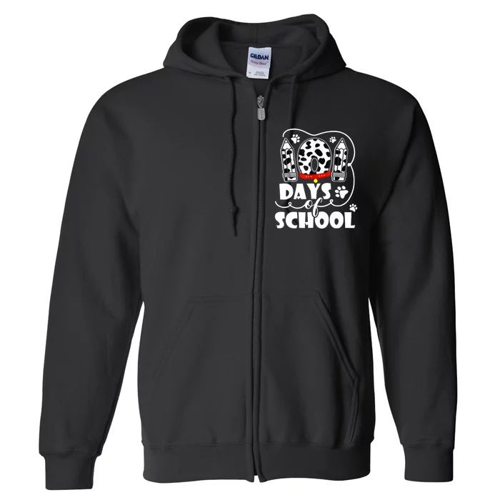 101 Days Of School Dalmatian Logo Full Zip Hoodie