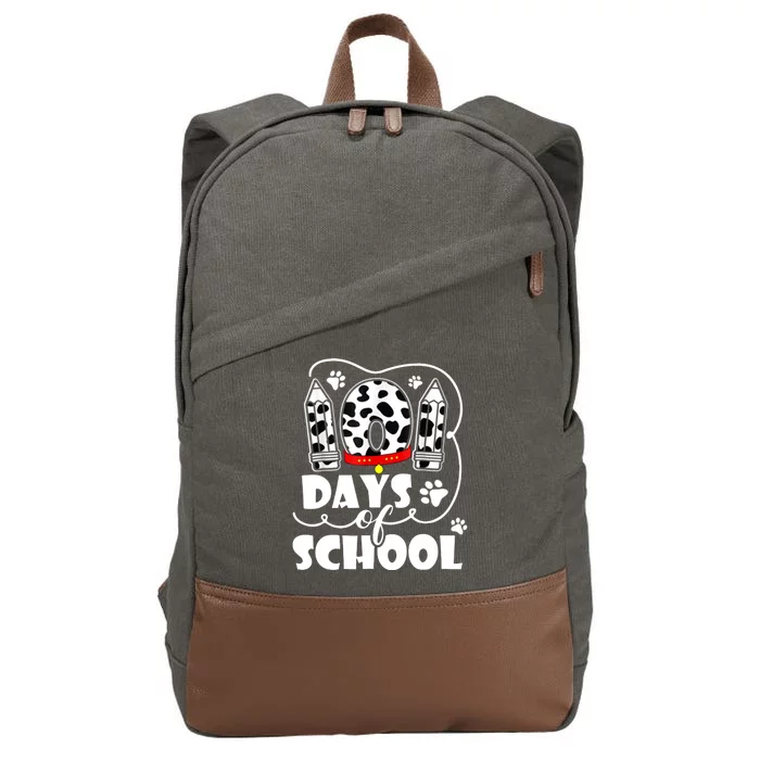 101 Days Of School Dalmatian Logo Cotton Canvas Backpack