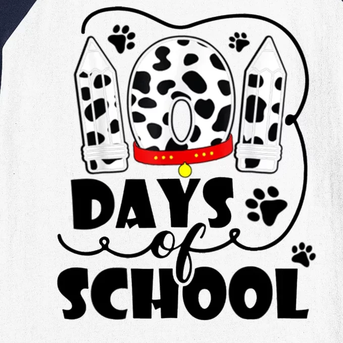 101 Days Of School Dalmatian Logo Baseball Sleeve Shirt