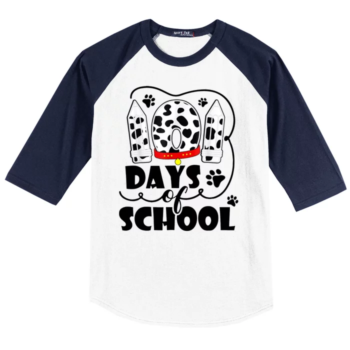 101 Days Of School Dalmatian Logo Baseball Sleeve Shirt