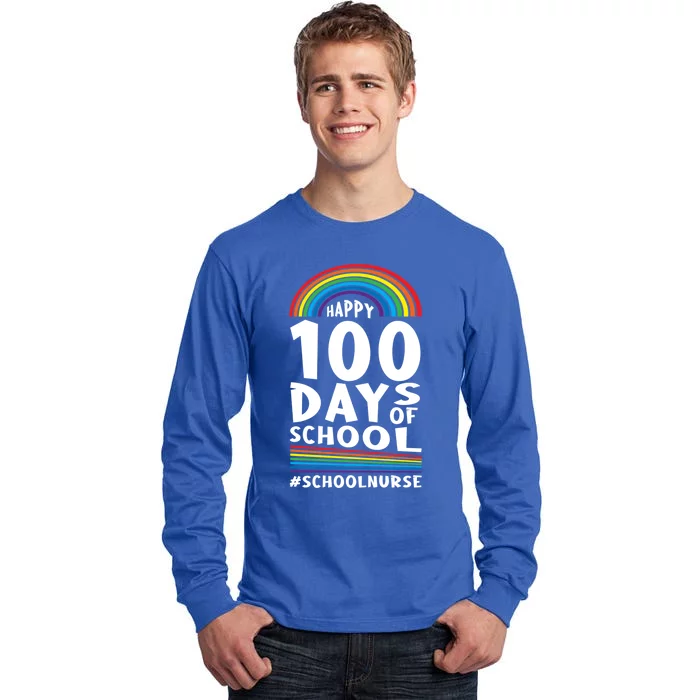 100 Days Of School School Nurse 100th Day Of School Gift Tall Long Sleeve T-Shirt