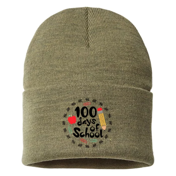 100 Days Of Hearts Celebrate 100th Day Of School Sustainable Knit Beanie