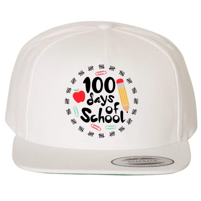 100 Days Of Hearts Celebrate 100th Day Of School Wool Snapback Cap