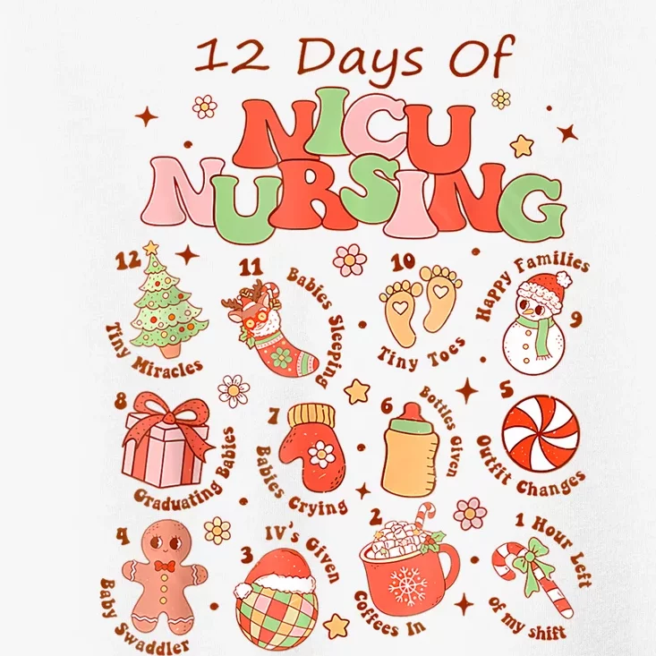 12 Days Of Nicu Unit Nursing Funny Nicu Nurse Christmas Toddler T-Shirt