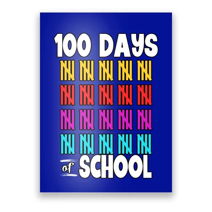 100 Days Of School Costume 100th Day Cool Gift Poster