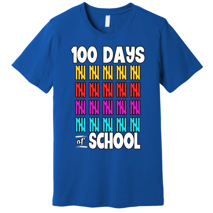 100 Days Of School Costume 100th Day Cool Gift Premium T-Shirt