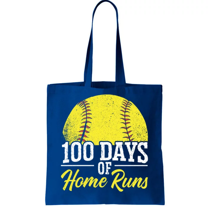 100 Days Of Home Runs School Teacher Student Educator Gift Tote Bag