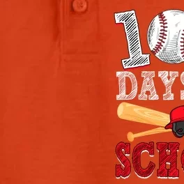 100 Days Of School Baseball Lover Dry Zone Grid Performance Polo