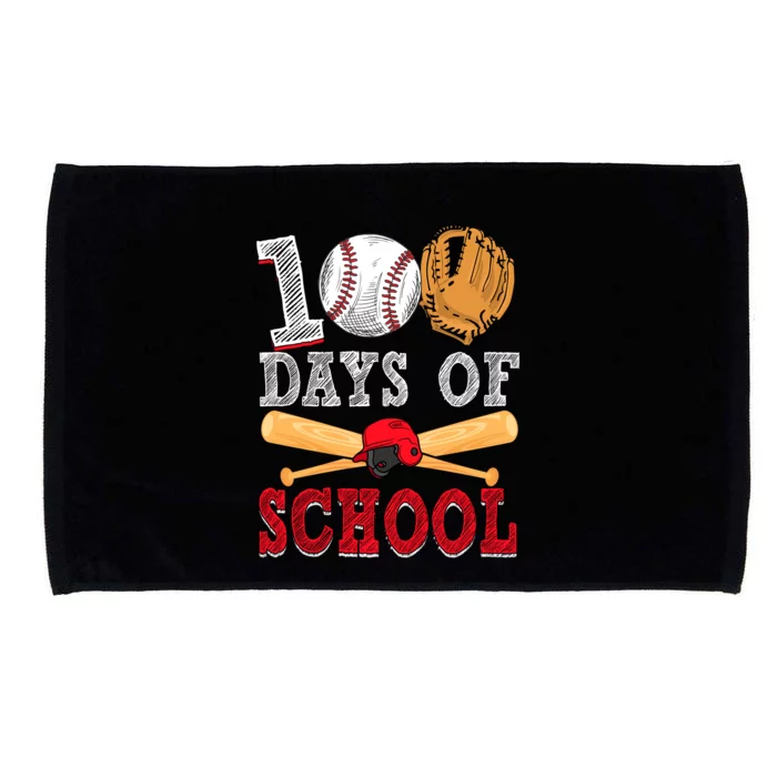 100 Days Of School Baseball Lover Microfiber Hand Towel