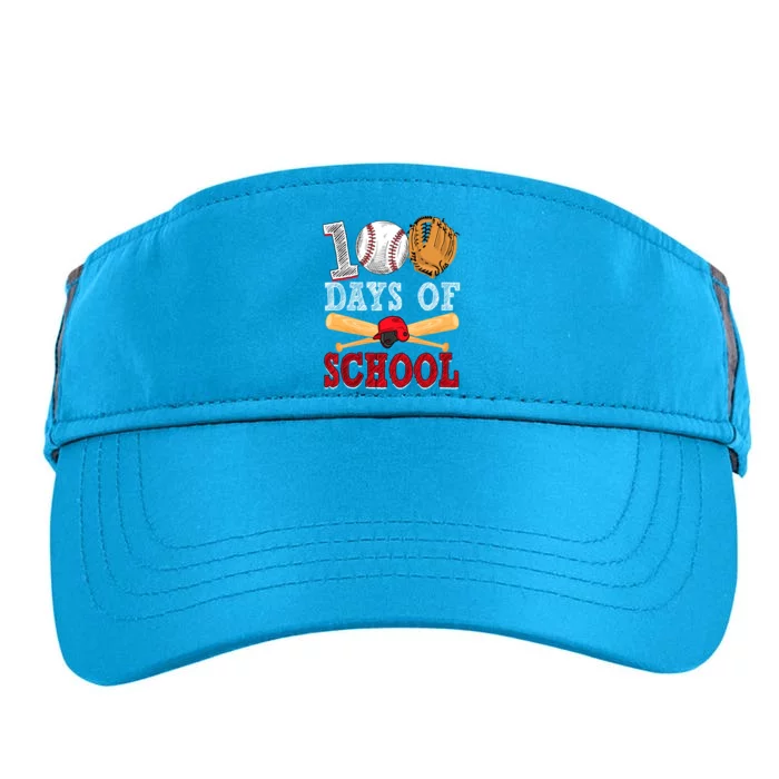 100 Days Of School Baseball Lover Adult Drive Performance Visor