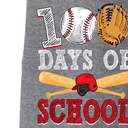 100 Days Of School Baseball Lover Doggie 3-End Fleece Hoodie