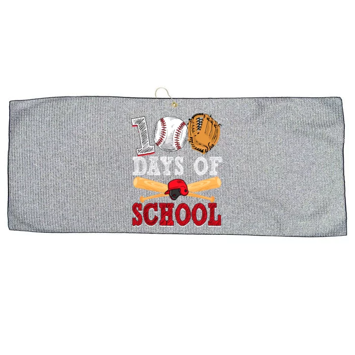 100 Days Of School Baseball Lover Large Microfiber Waffle Golf Towel