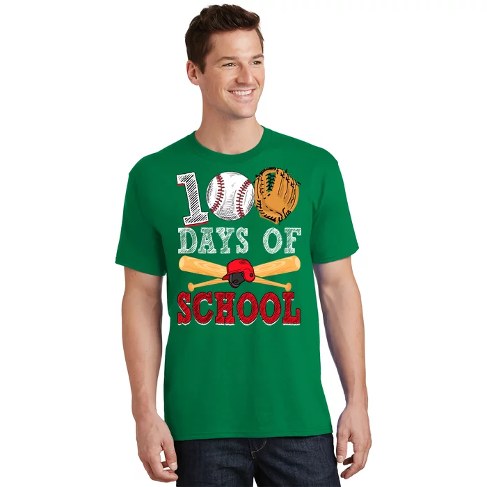 100 Days Of School Baseball Lover T-Shirt