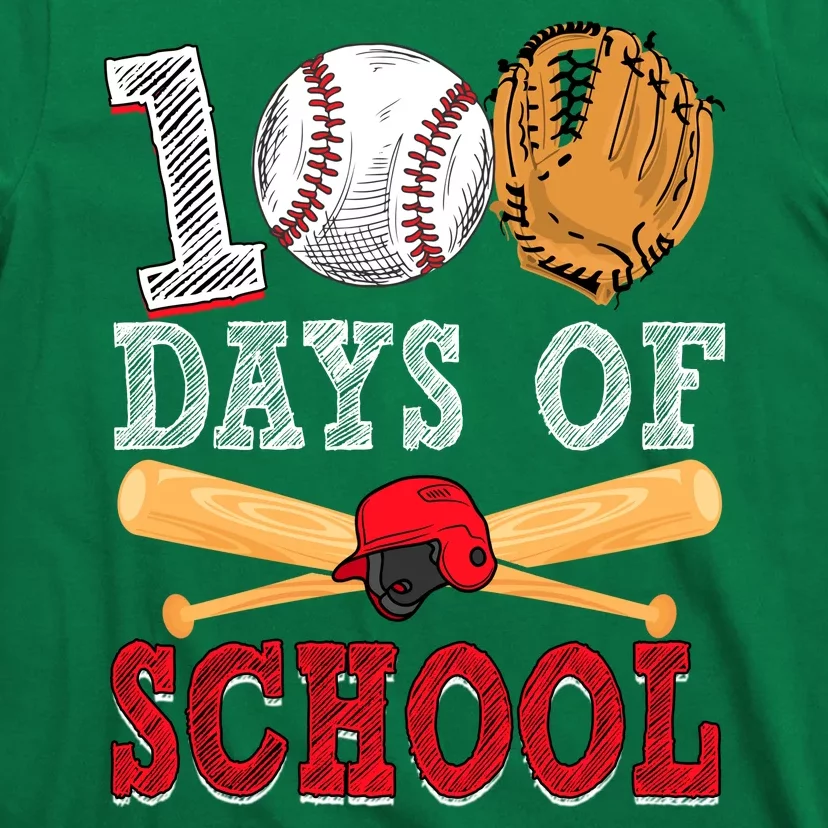 100 Days Of School Baseball Lover T-Shirt